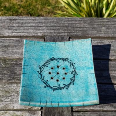 Couronne de fleurs turquoise