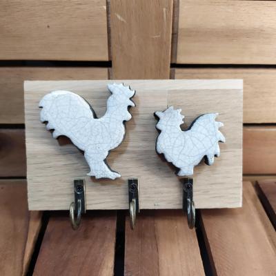 Patère Coq et Poule
