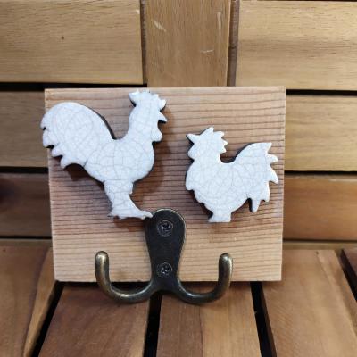 Patère Coq et Poule